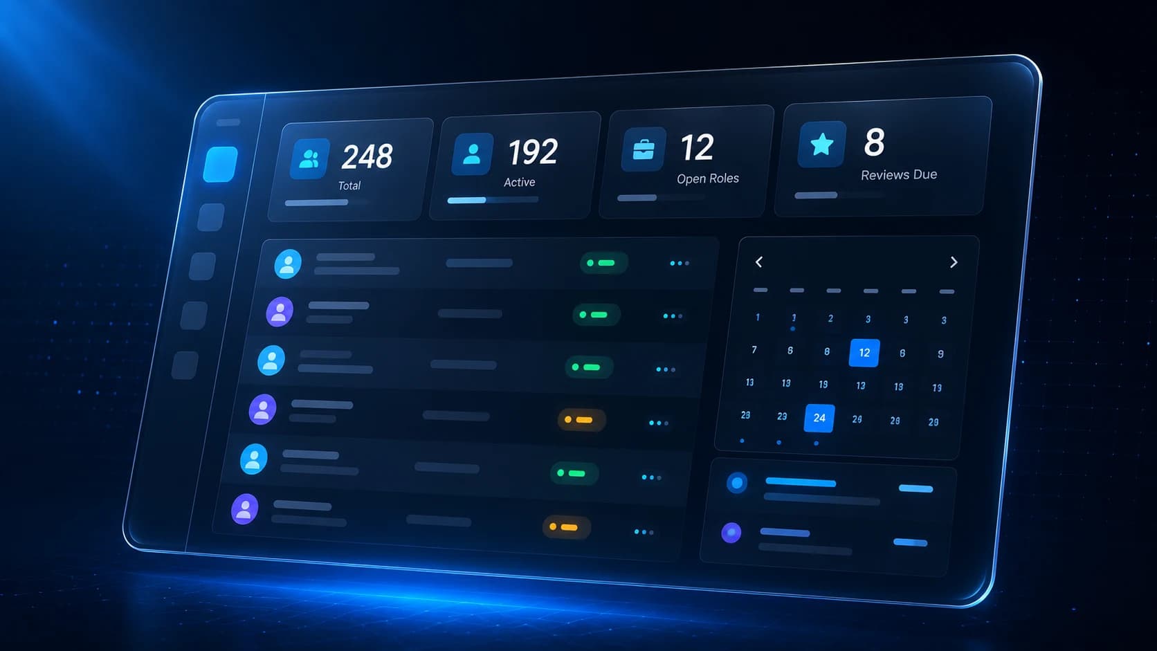 HR Portal dashboard