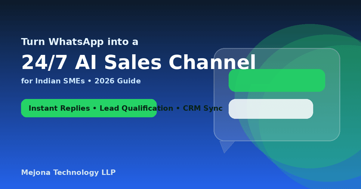 Turn WhatsApp into a 24/7 AI Sales Channel for Your Indian SME (2026 Guide)