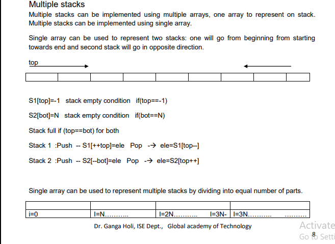 Explain Multiple stacks ? | Mejona image.